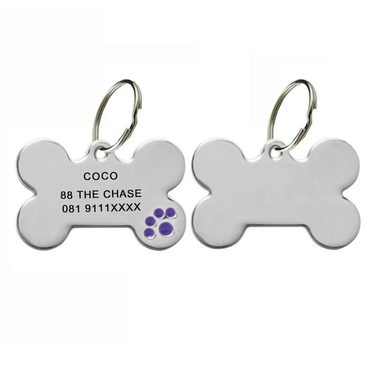 Personalized Engraving Anti-lost Dog ID Tag Identification Customized Pet Name Puppy Collar Dog Cat Bone Tags Pet Supplies